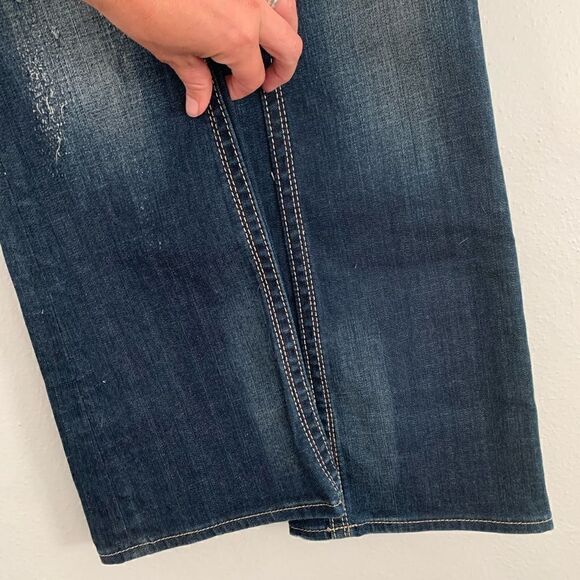 Rock Revival *Gwen Easy Boot* dark wash denim jeans western bling size 27 - Picture 6 of 16